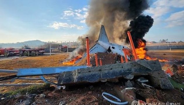 У Південній Кореї зазнав авіатрощі пасажирський літак зі 181 людиною на борту