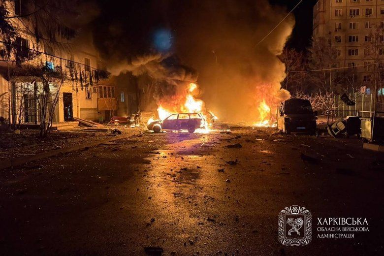 Харків зазнав масованої атаки дронів: є пожежі, постраждали десятки людей, фото