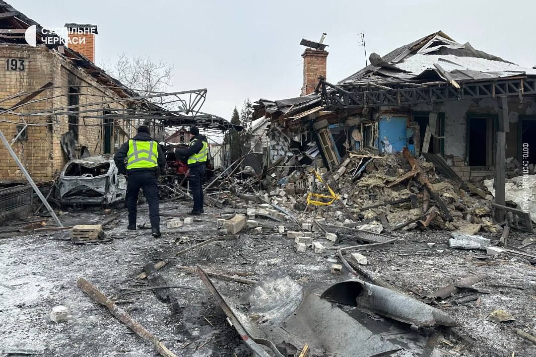 Наслідки російського удару по Черкащині.