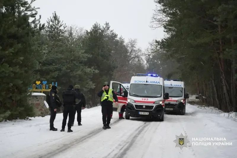 На місці вбивства чотирьох поліцейських на Черкащині.