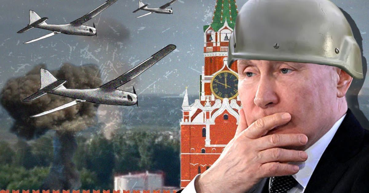 Воєнний злочинець путін біля Кремля.