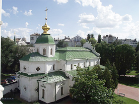 Молiться у Софії Київській